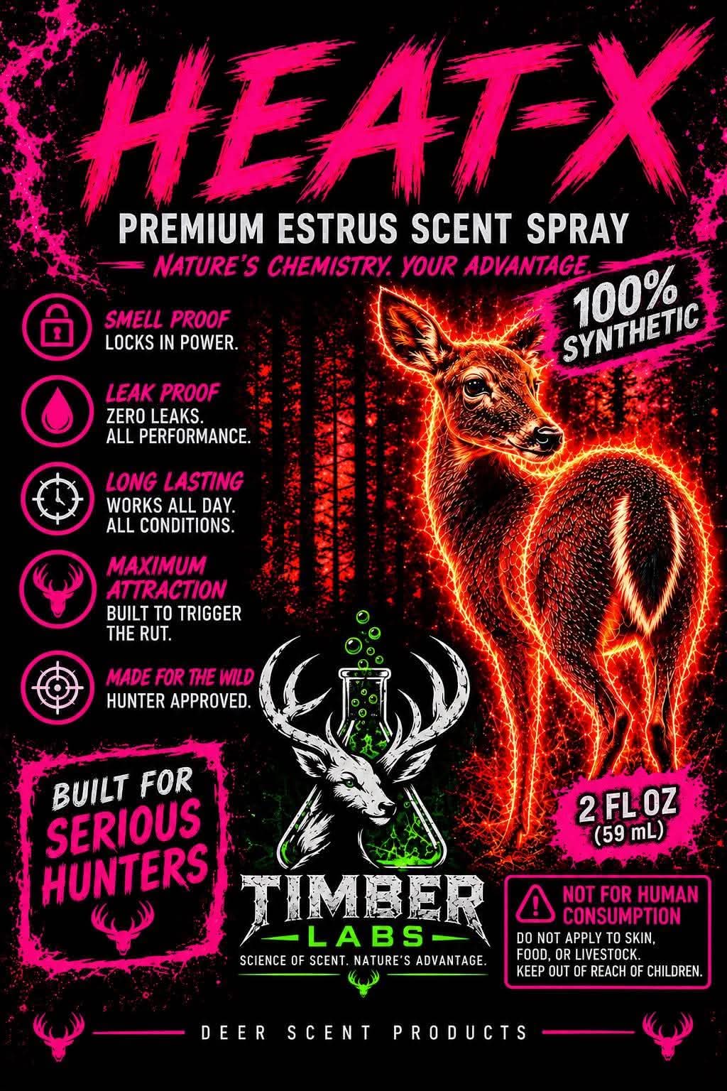 “Heat-X” Premium Estrus Doe Urine Spray🔥